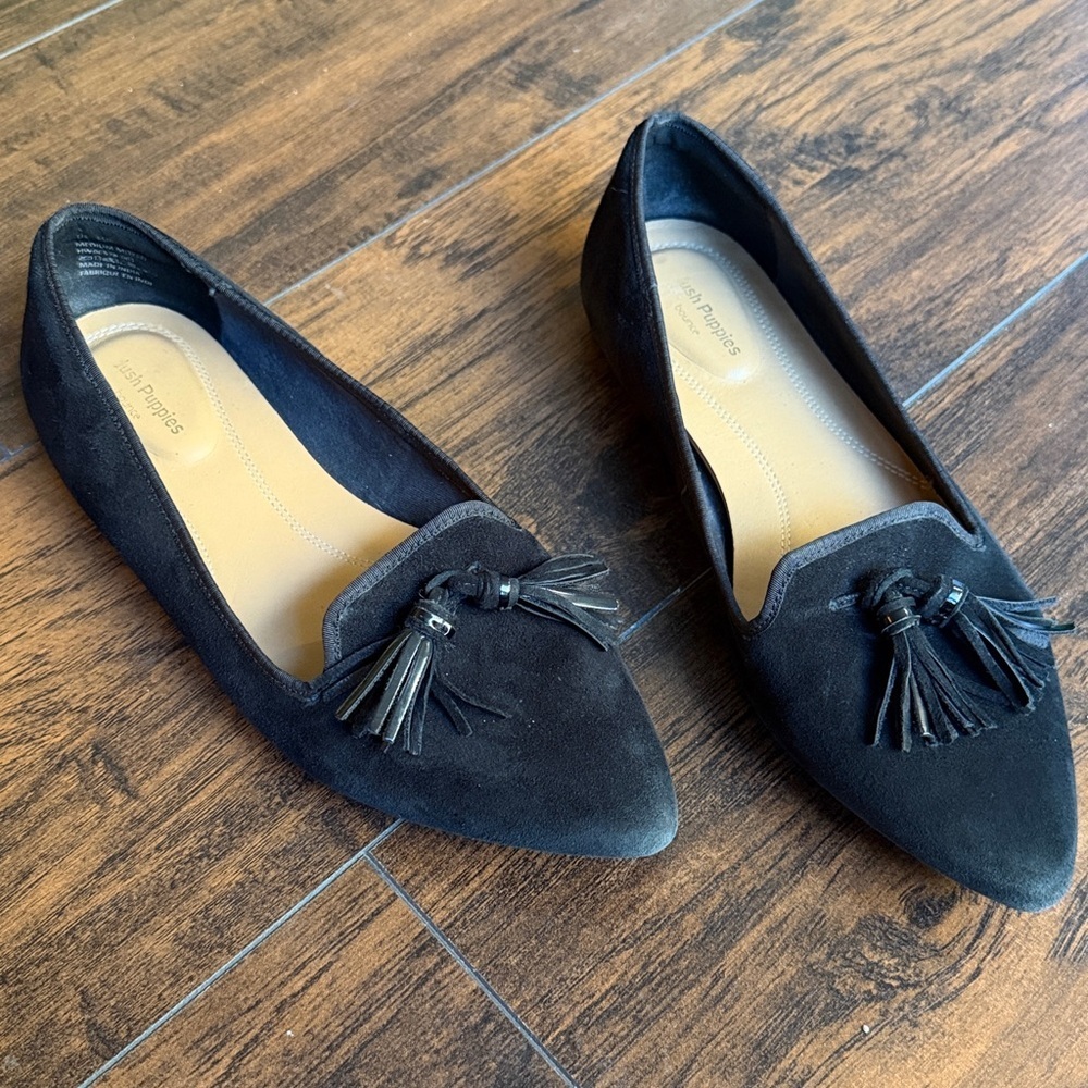 Hush Puppies Women's Sadie Tassel Slipon Flat Slippers size 8.5 (SB1)